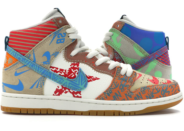 Nike SB Dunk High Thomas Campbell What the Dunk sneakers - authentic streetwear shoes