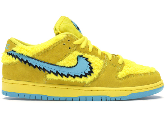 Nike SB Dunk Low Grateful Dead Bears Opti Yellow sneakers - authentic streetwear shoes
