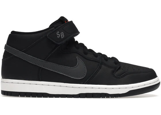 Nike SB Dunk Mid ISO Orange Label Black Dark Grey sneakers - authentic streetwear shoes