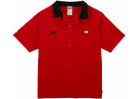 Nike SB Olympics 2024 Japan S/S Bowler Shirt Red/White (Asia Sizing) - vue 360