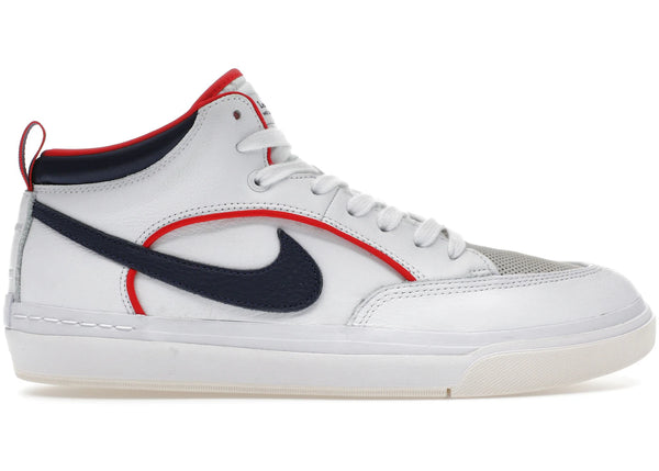 Nike SB React Leo PRM White Midnight Navy sneakers - authentic streetwear shoes