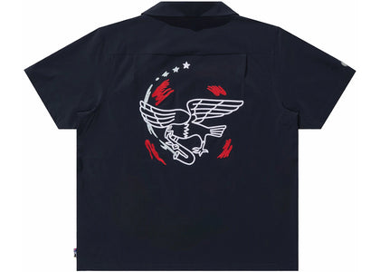 Nike SB Team USA Olympics S/S Bowler Shirt Obsidian/White - apparel view 2