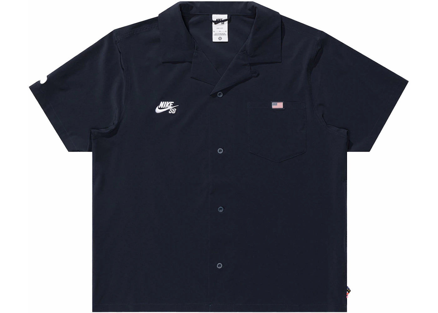 Nike SB Team USA Olympics S/S Bowler Shirt Obsidian/White - vue secondaire B