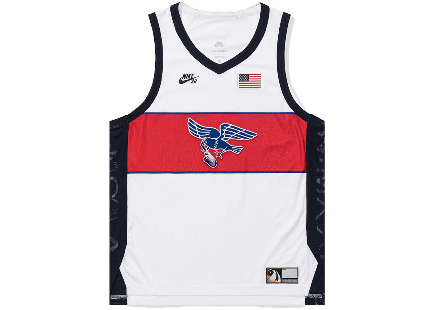 Nike SB Team USA Olympics S/S Jersey White/Sport Red/Obsidian - vue secondaire A