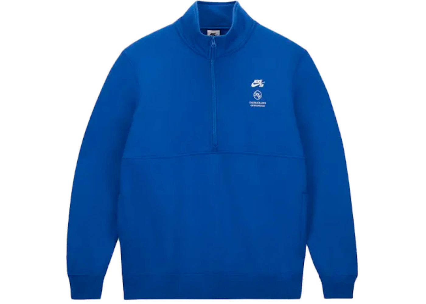 Nike SB x Fly Streetwear 1/2 Zip Fleece Skate Top Blue - vue secondaire A