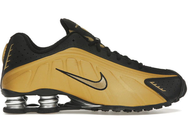Nike Shox R4 Black Metallic Gold (Women's) sneakers - authentic streetwear shoes