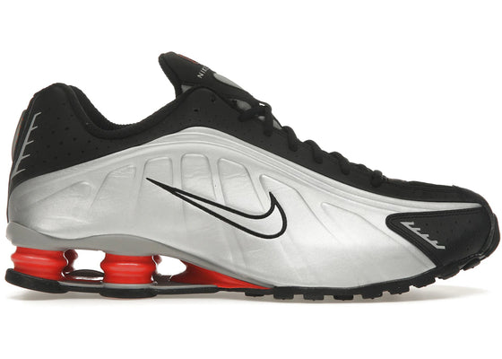 Nike Shox R4 Black Metallic Silver (2025) sneakers - authentic streetwear shoes