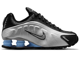 Nike Shox R4 Metallic Silver Black Psychic Blue (GS)