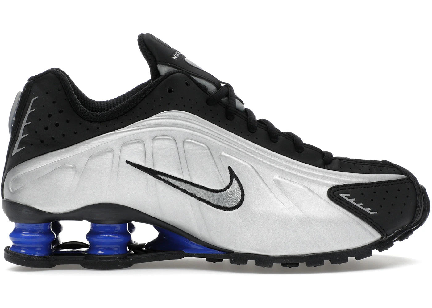 Nike Shox R4 Metallic Silver Black Racer Blue (Women's)