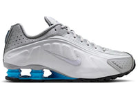Nike Shox R4 Metallic Silver White Blue Lagoon