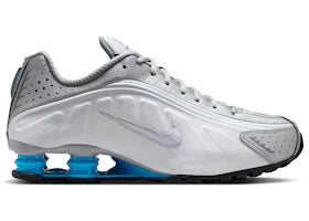Nike Shox R4 Metallic Silver White Blue Lagoon
