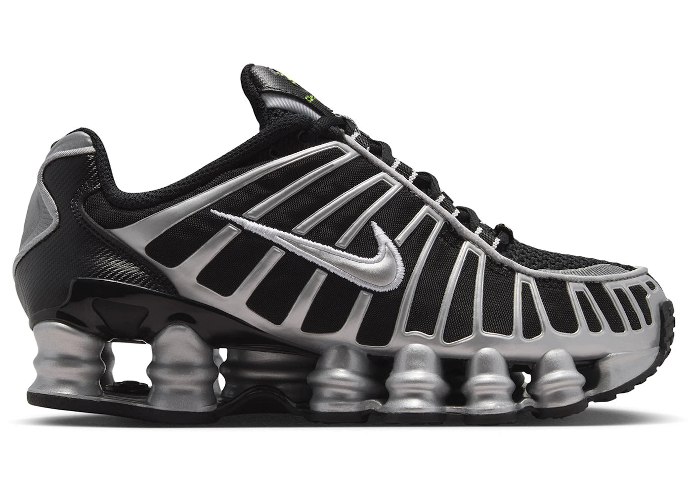 Nike Shox TL Black Volt Metallic Silver (GS) - vue 360