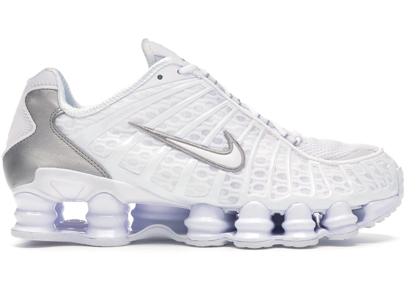 Nike Shox TL White Metallic Silver %