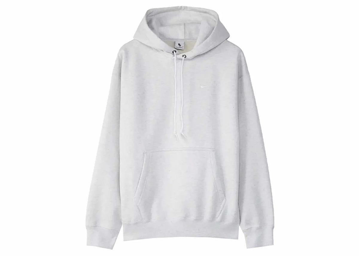 Nike Solo Swoosh Fleece Hoodie Birch Heather - vue secondaire A