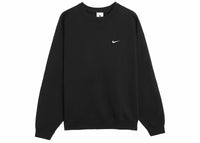 Nike Solo Swoosh Fleece Pullover Crew Black/White