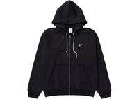 Nike Solo Swoosh Full Zip Hoodie Black/White
