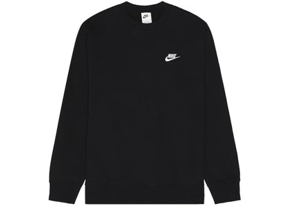 Nike Sportswear Club Fleece Crewneck Black/White - authentic Nike product