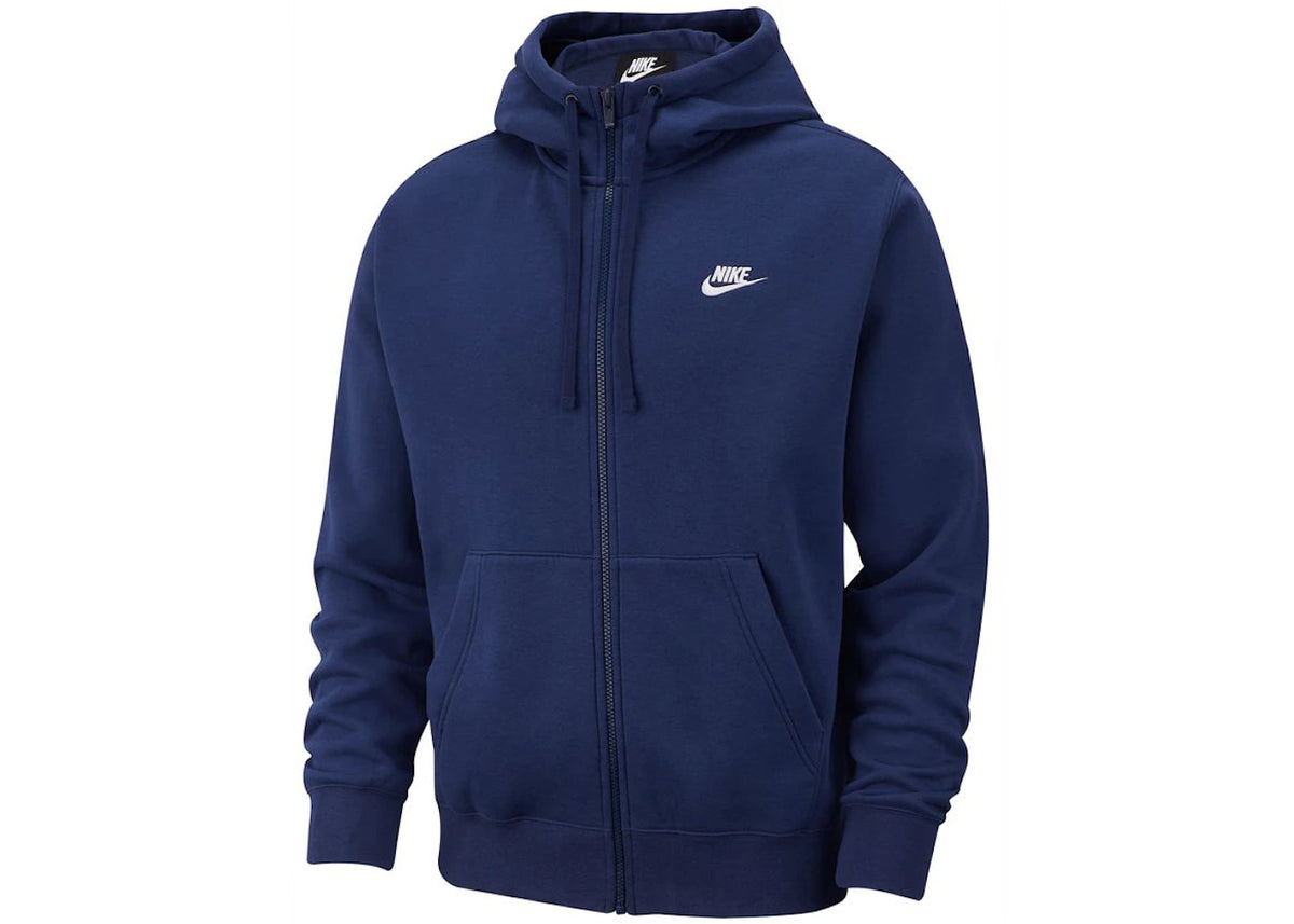 Nike Sportswear Club Fleece Full-Zip Hoodie Midnight Navy/Midnight Navy/White - vue secondaire A