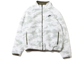 Nike Sportswear Club Fleece Plus Reversible Winterized Top Jacket Medium Olive/Black