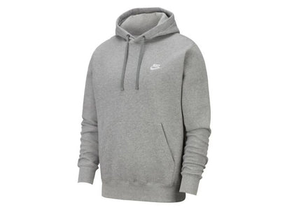 Nike Sportswear Club Fleece Pullover Hoodie Grey/White - authentic Nike apparel