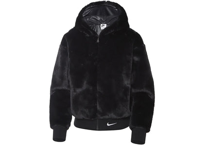 Nike Sportswear Essentials Faux Fur Jacket Black/White sneakers - authentic Nike shoes