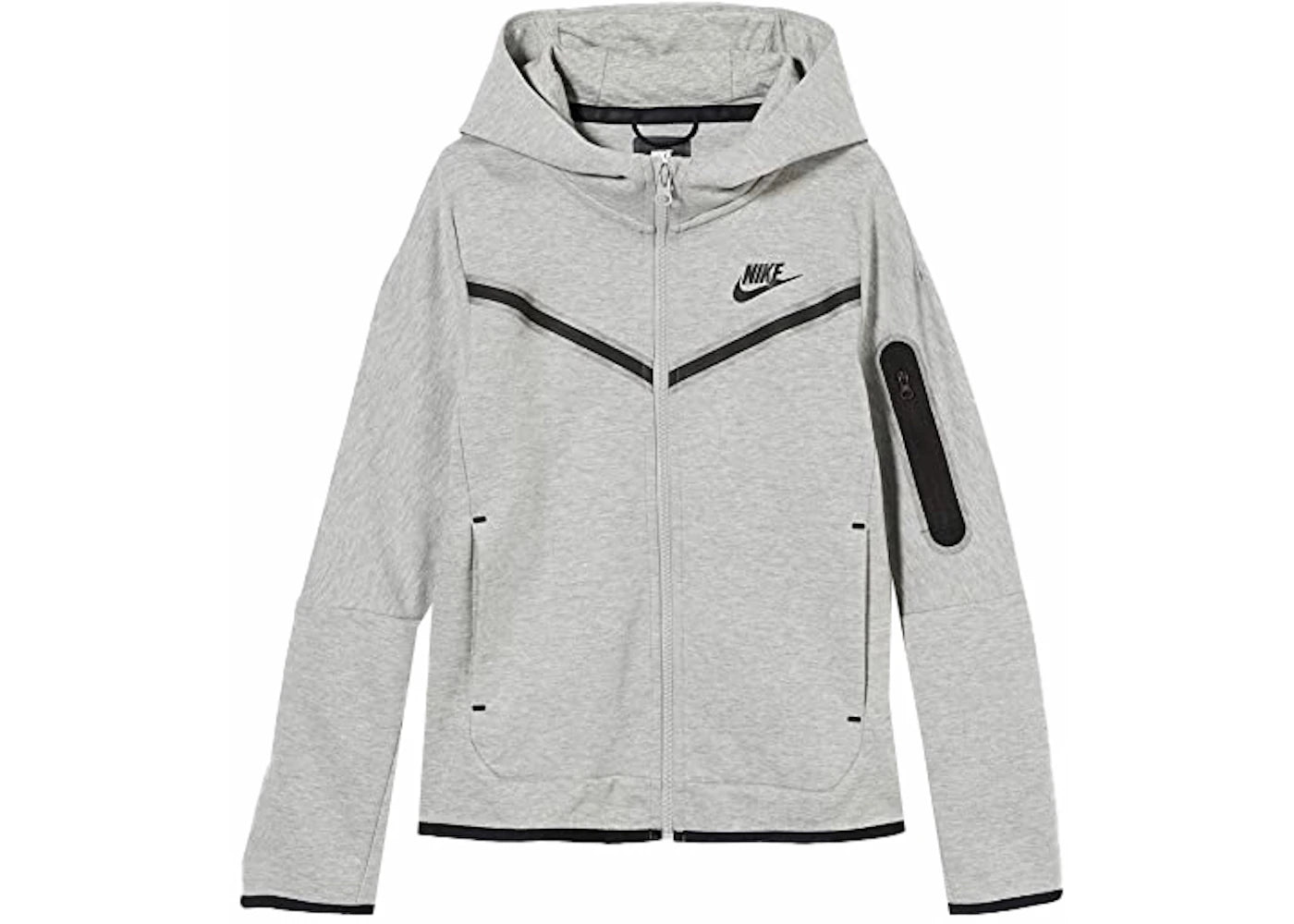 Nike Sportswear Kids' Tech Fleece Full-Zip Hoodie Dark Grey Heather/Black - vue 360