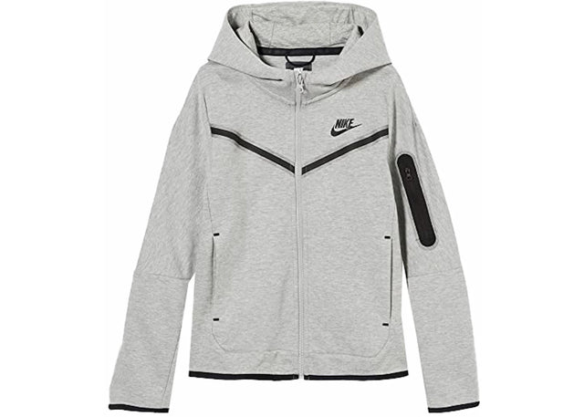Nike Sportswear Kids' Tech Fleece Full-Zip Hoodie Dark Grey Heather/Black