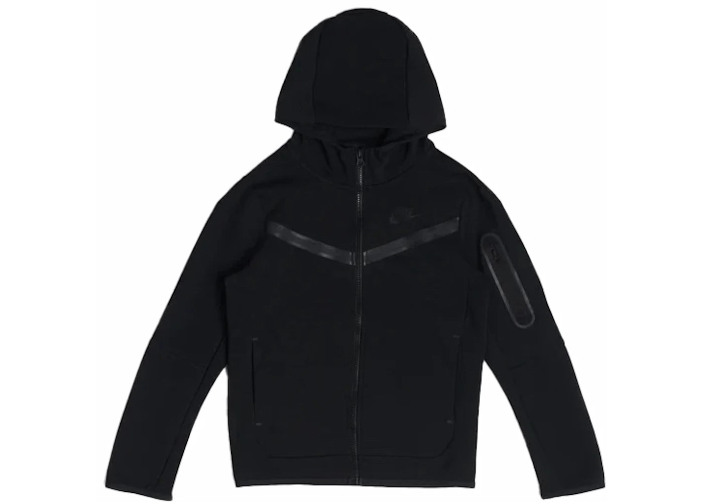 Nike Sportswear Kids' Tech Fleece Full-Zip Hoodie (Plus Size) Black/Black - vue 360