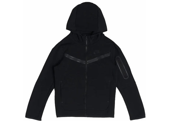 Nike Sportswear Kids' Tech Fleece Full-Zip Hoodie (Plus Size) Black/Black sneakers - authentic Nike shoes