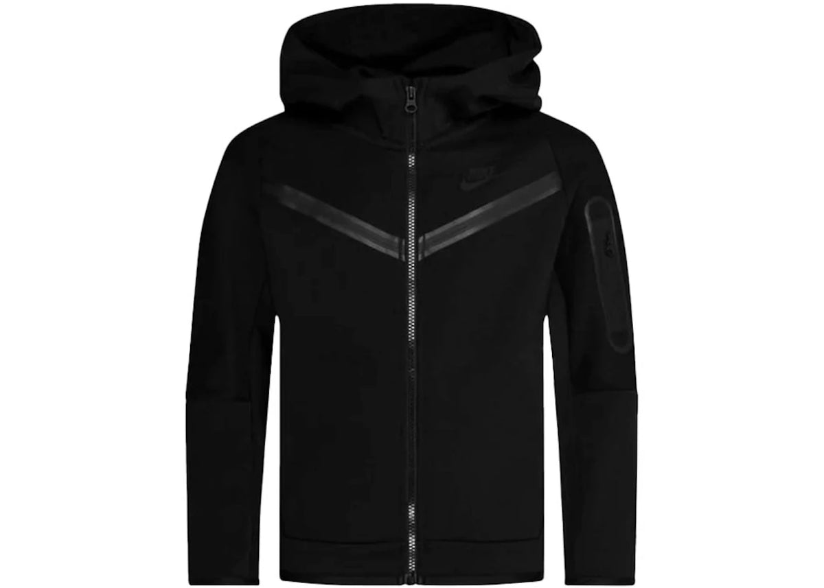 Nike Sportswear Kids' Tech Fleece Windrunner Full-Zip Hoodie Black/Black - vue secondaire A
