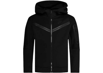 Nike Sportswear Kids' Tech Fleece Windrunner Full-Zip Hoodie Black/Black - apparel view 2