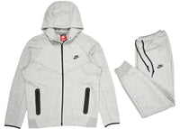 Nike Sportswear Tech Fleece Full-Zip Hoodie & Joggers Set Dark Heather Grey/Black