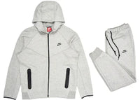 Nike Sportswear Tech Fleece Full-Zip Hoodie & Joggers Set Dark Heather Grey/Black