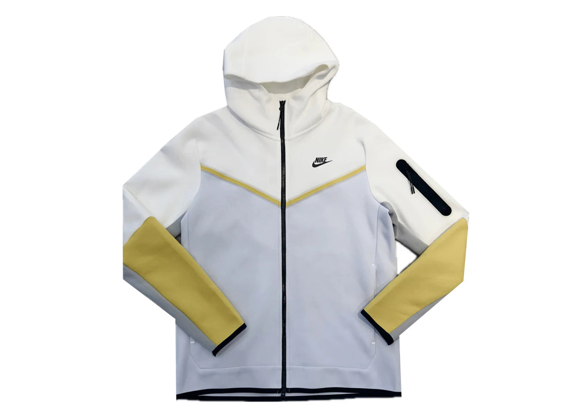 Nike Sportswear Tech Fleece Full Zip Hoodie White/Yellow/Baby Blue - vue secondaire A