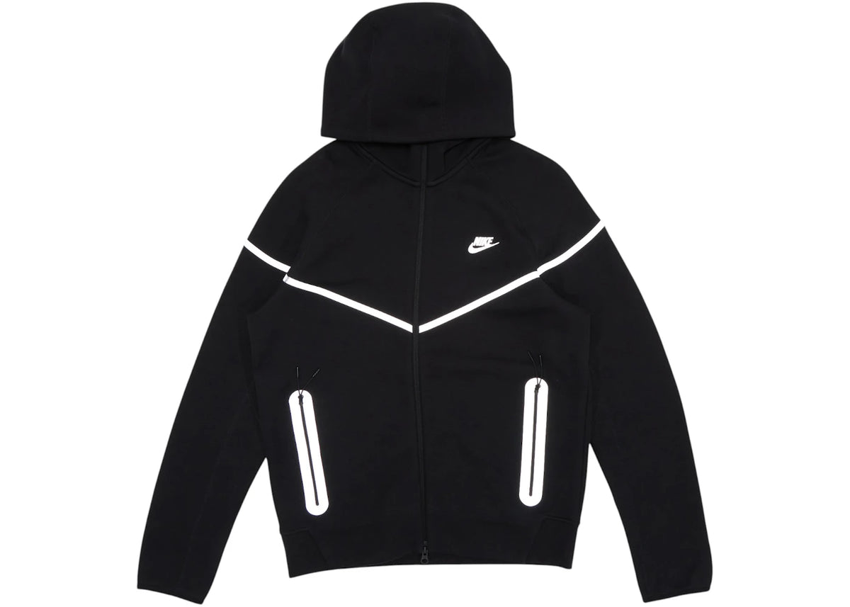 Nike Sportswear Tech Fleece Full Zip Windrunner Hoodie Black/Bemis Silver - vue 360