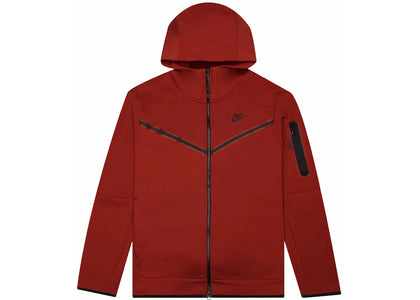 Nike Sportswear Tech Fleece Hoodie Gym Red/Black - authentic Nike apparel