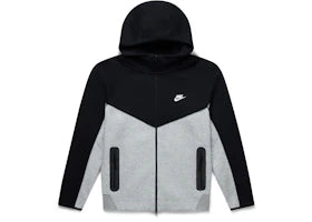 Nike Sportswear Tech Fleece Windrunner Full-Zip Hoodie Dark Grey Heather/Black/White - authentic Nike apparel