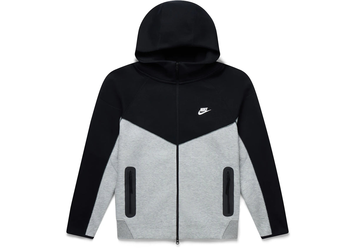 Nike Sportswear Tech Fleece Windrunner Full-Zip Hoodie Dark Grey Heather/Black/White - vue 360