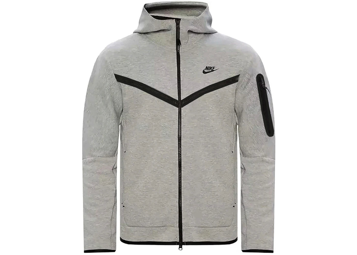 Nike Sportswear Tech Fleece Windrunner Full Zip Hoodie (FW24) Dark Grey Heather/Black - vue 360