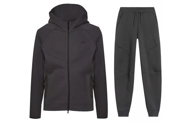 Nike Sportswear Tech Fleece Windrunner Full Zip Hoodie & Joggers Set Anthracite/Black sneakers - authentic Nike shoes