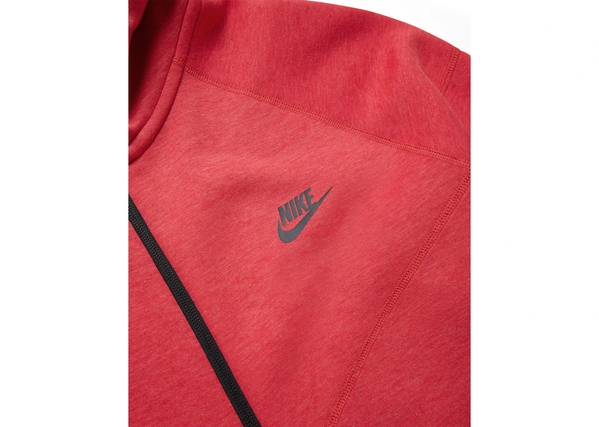 Nike Sportswear Tech Fleece Windrunner Full-Zip Hoodie Light University Red Heather/Black - vue secondaire A