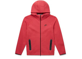 Nike Sportswear Tech Fleece Windrunner Full-Zip Hoodie Light University Red Heather/Black - authentic Nike apparel