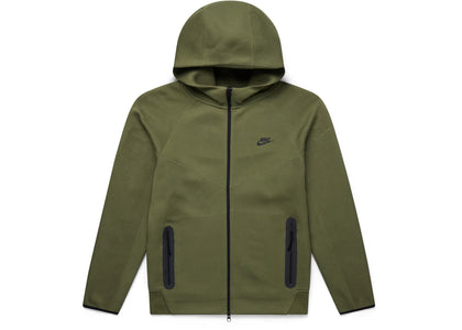 Nike Sportswear Tech Fleece Windrunner Full-Zip Hoodie Medium Olive/Black - authentic Nike apparel