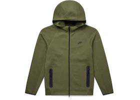 Nike Sportswear Tech Fleece Windrunner Full-Zip Hoodie Medium Olive/Black - authentic Nike apparel