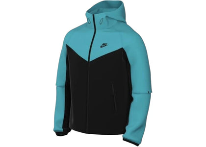 Nike Sportswear Tech Fleece Woven Full Zip Hoodie Black/Dusty Cactus - authentic Nike apparel