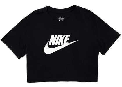 Nike Sportswear Women's Essential Cropped T-shirt Black - apparel view 2