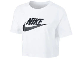 Nike Sportswear Women's Essential Cropped T-shirt White - vue 360