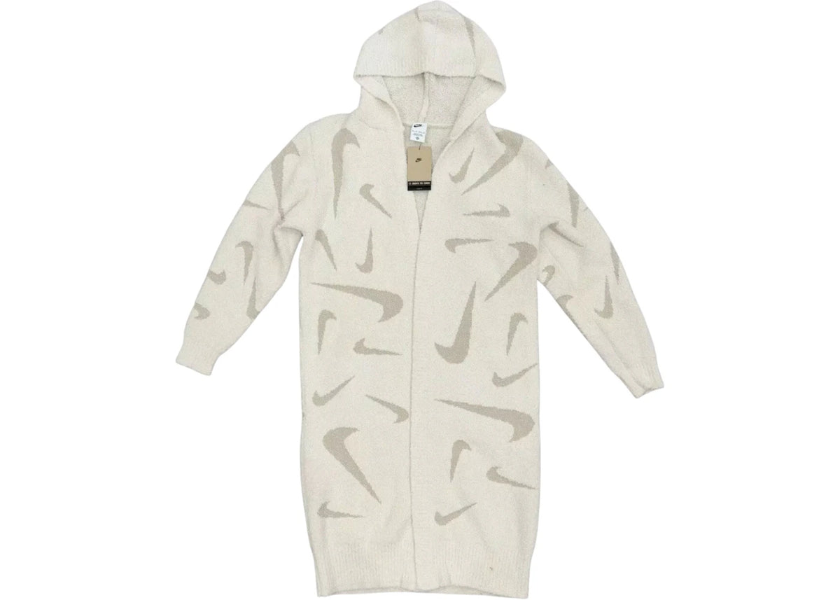 Nike Sportswear Women's Phoenix Cozy Boucle Long Knit Cardigan White - vue 360