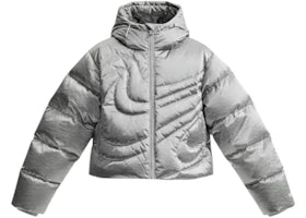 Nike Sportswear Women's Swoosh Series Therma-FIT Oversized Puffer Jacket Metallic Silver/Light Smoke Grey