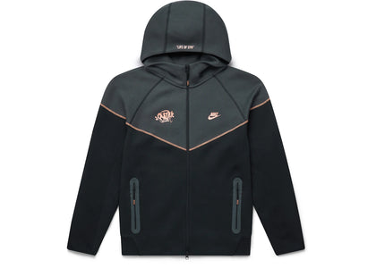 Nike Sportswear Tech Fleece x Central Cee Syna World Full Zip Hoodie Black/Metallic Red Bronze - authentic Nike apparel